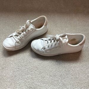 Keds White Leather Ace Sneakers Size 8